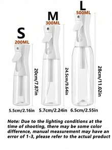 1pc Large Capacity Spray Bottle (200ML/300ML/500ML) Cosmetic Refillable Sprayer, Fine Mist Handheld Toner Atomizer, Facial Mist Bottle, Alcohol Disinfection Sprayer, Humidifier, Makeup Cleaning Dispenser, Perfume Bottle - Multicolor - View 3
