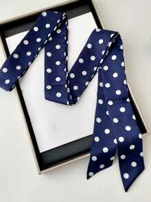 1pc Women's Polka Dot Scarf, Fashionable Lightweight Neckerchief, Versatile Korean-Style Scarf, Suitable For Accessorizing Bags, Shirts And Dresses - Multicolor - View 7