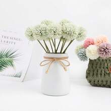 6 Stück, künstliche Pusteblumen, realistischer Strauß tennisballförmiger Chrysanthemen, Valentinstag Geschenk, Hochzeit, Braut Verlobungsfeier Dekoration, Geburtstags- oder Jahrestags-Artikel, Heimdekoration, Tischdekoration. - Mehrfarbiger Löwenzahn - Übersicht 2