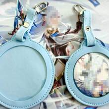 58/75mm圆形透明窗口徽章保护套，水晶徽章展示袋，便携式/悬挂式 - 彩色 - 查看 8