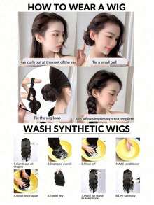 20英寸灯笼蓬松马尾辫，带假发的马尾辫，天然染色油炸面团扭辫灯笼辫，适合女性。 - 彩色 - 查看 11