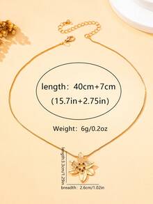 Women's Fashion Pendant Necklace, Flower Pendant Necklace - Pendant - View 5