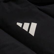 Adidas 男士黑色立领羽绒服，宽松版型运动休闲外套，日常穿着飞行员夹克 - 黑色 - 查看 4