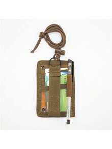 战术证件卡套魔术贴布导游证件套户外旅行笔袋和尼龙挂绳 - 彩色 - 查看 2