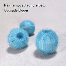 1pc/3pcs/5pcs Reusable Washing Machine Pet Hair Remover Ball - Anti- Laundry Ball, Blue Plastic Design, No Electricity Needed, Gentle Fabric Care, Plastic Pet Hair Removal Tool For Washing Machine, Laundry Room Essential, Textured Surface, Long-Lasting Material, Household Cleaner, Easy To Use, Sturdy Construction, Household Cleaning Supplies - A - View 5