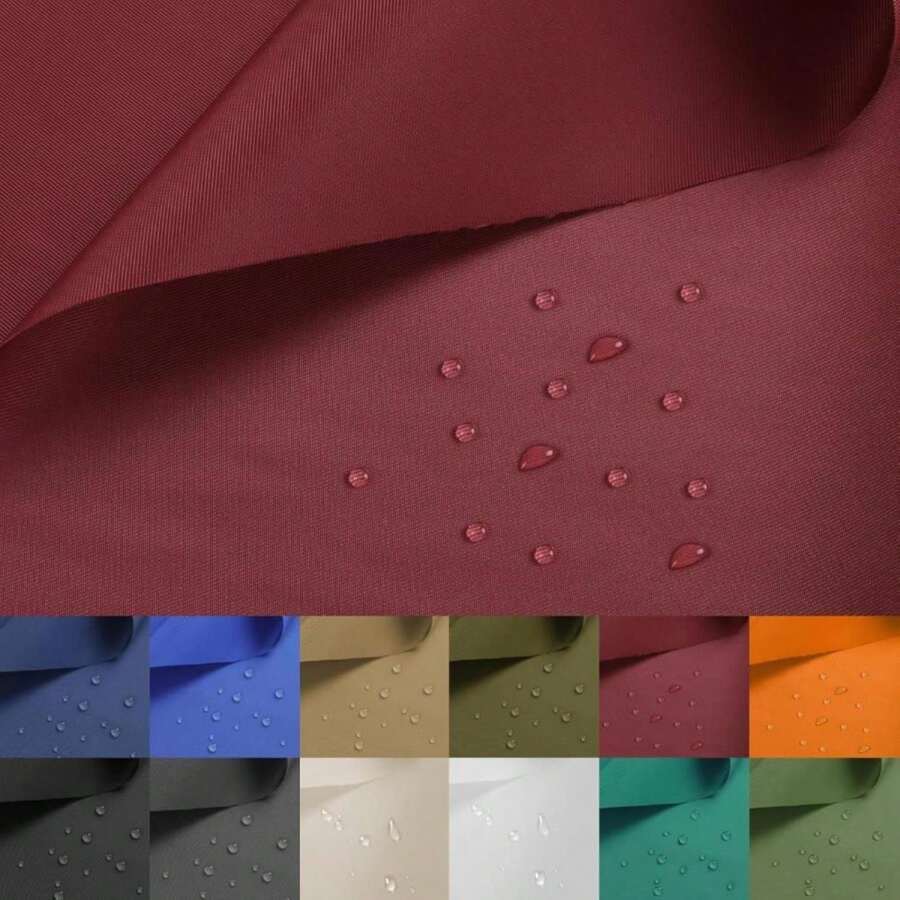 Nylon Fabric, 58" W 420D Waterproof Fabric 15 Yard Ripstop Nylon Material Outdoor Upholstery Twill Sewing Material For Patio Chair, Lining, Cushion, Purse, Tote Bag, Tent, Tarp Cover, DIY Project Red - ColorI - 查看 1