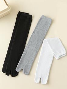 1/3 pares de calcetines de tobillo con dos dedos para hombres, calcetines de verano/primavera con división de dedos en negro, blanco, gris, suaves y cómodos como pezuñas de cerdo - Multicolor - Ver 2