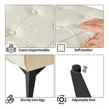 Pouf For Sofa Armchair Style - Black - View 6