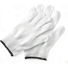 White Nylon Anti - Static Gloves, Cut - Resistant And Wear - Resistant Nylon Gloves, Suitable Gardening, Woodworking, Carving And Gardening - Initial - View 2