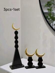 1/2/3 chiếc đồ trang trí bằng gỗ hình trăng vàng cho lễ Ramadan, được làm thủ công từ gỗ tự nhiên với thiết kế trăng vàng sang trọng. Chạm khắc tinh xảo, bề mặt nhẵn mịn, nhẹ và bền. Lý tưởng cho lễ Ramadan, Eid Al-Fitr, trang trí nhà cửa và bàn ăn. - Nhiều màu - Xem 24