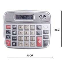 Calculadora De Mesa Escritório 8 Dígitos Max-9835a Unidade Prateado CALCULADORA 8DIG PILHA 12X15CM - Multicolorido - Visão 5