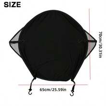 1件装婴儿推车遮阳篷，黑色篷布，易于安装和携带，春夏儿童推车遮阳篷 - 黑色 - 查看 2