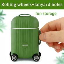 1 Set Stainless Steel Manicure Kit, Nail Clippers & Pedicure Tools - Portable Travel Grooming Set, Unisex, With Mini Travel Case & Rollers - Multicolor - View 5