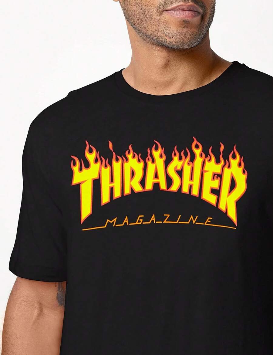 Flame T-Shirt - Black - Black - View 1