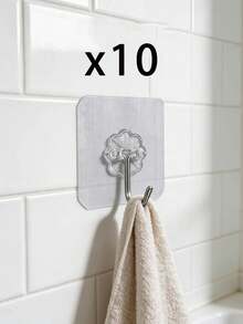 Bộ 5-50 móc treo tường tự dính, không cần khoan, không gây hư hại tường, móc treo quần áo chắc chắn, có thể tháo rời, trong suốt, chống thấm nước, chống gỉ, thích hợp để treo quần áo, mũ, giày dép, phụ kiện, dụng cụ nhà bếp, túi xách, trong nhà bếp, phòng tắm, phòng khách, phòng ngủ, gắn tường, trong suốt. - Nhiều màu - Xem 19