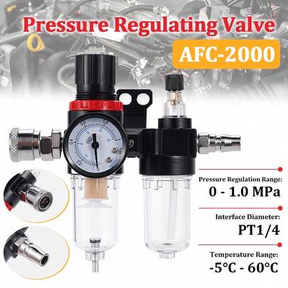 Yadeke Type AFC2000 Dual Unit Air Source Processor AFR2000 Filter Pressure Regulating Valve AR Oil-Water Separator