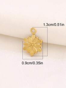 3pcs Stainless Steel Small Flower Pendant Findings 18K Gold Plated Charms For DIY Jewelry Making Supplies Accessories - Pendants - View 11