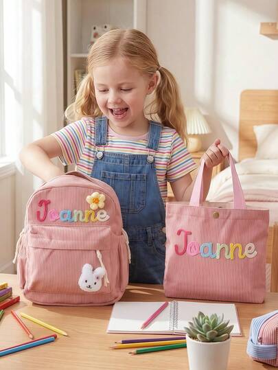 Mochila mini personalizable, bolso mini adecuado para niños; Mochila escolar pequeña personalizable; Bolso de hombro personalizado, bolso, mochila de guardería de pana; Regalos de vuelta al colegio; Regalos personalizados de moda, minimalistas y únicos adecuados para niños y niñas