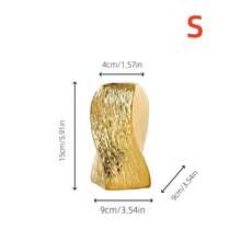 1pc Ceramic Twisted Silver-Plated Vase, Suitable For Bedroom, Balcony, Vanity, Desk And Other Home Decor, Can Be Used As Flower Vase, Room Decor Vase, Glass Vase - Multicolor - View 11