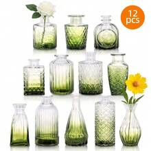 Bulk Mini Glass Bud Vases Assorted Set 12-45 Pcs, Small Floral Vases For Rustic Wedding, Home, Party & Table Center Decor, Spring Decor, Garden Decor, Mother's Day Decor, Ideal Mother's Day Gift - 彩色 - 查看 5