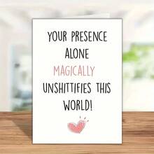 1 Piece Funny Birthday Greeting Card For Best Friend, Bestie, Silly Friend Birthday Card, Birthday Card (Envelope, Card) - Sets - View 2