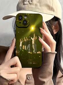 group performing onstage yellow lighting This stylish -themed phone case is compatible with Samsung, Apple, VIVO, OPPO, , Transsion, ,  and Honor. Made of TPU silicone, it offers shock and drop protection and a superior feel. It's an ideal gift for family, friends, and loved ones, and a perfect choice for valentines day and Year's gift. - Negro - Ver 1