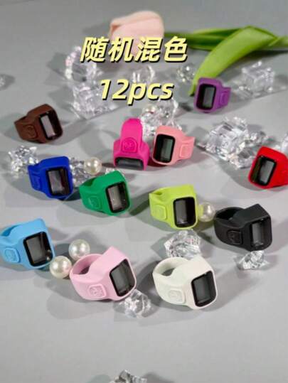 Silicone Finger Counter Ring | Adjustable Elastic Design | Multi-Color Options Unisex | Counting Aid For Chanting, Knitting, Sports, Gaming