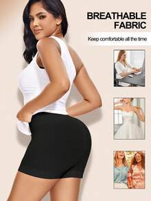 Women's Shapewear Rompers Strapless Bodysuit Shaper Jumpsuits Suitable For Outdoor Wear Body Shaper Bodysuit With Tummy Control, Butt Lifter, Chest Wrap,Plus Size, - Black - View 6