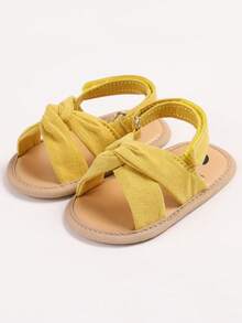 Newborn/Infant Girls' Soft Bottom Sandals, Infant Toddler Shoes, Nursery School Shoes - Yellow - View 5