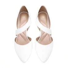 PENNYSUE Women Pumps Ladies Pointed Toe 3 Inch Heel Dress Shoes For Party - trắng - Xem 7