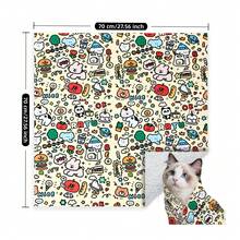Cat Wrap For Grooming, Self-Adherent Soft Cat Blanket For Nail Clipping, Anti-Bite-Scratch-Escape Calming Wrap, Cats Burrito Swaddle, 27.5"/31.5"/35.5" - 查看 14