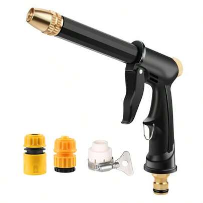 Högtryckstvättpistol för bilar - Inget batteri krävs, lättanvänt rengöringsverktyg för utomhusbruk, lämplig för hemma- och biltvätt