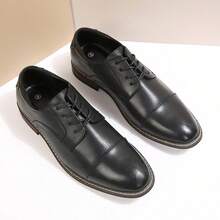 Men's Formal Wingtip Dress Shoes – Classic Oxford Business Shoes Available In Standard & Wide Fit - 經典黑色 - 查看 3