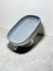 1pc Luxury Soap Dish, Suction Cup Bathroom Vanity Organizer, Shower Soap Holder - Soap Box - View 6