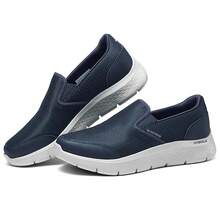 Skechers 男鞋GO WALK FLEX一腳穿休閒健步鞋 - 寶藍色 - 查看 6