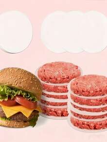 50/100pcs Plastic Wrap, Multi-Purpose Kitchen Essential, Suitable For Hamburgers, Meat Patties, Flatbreads, Reusable Plastic Wrap - Multicolor - View 6