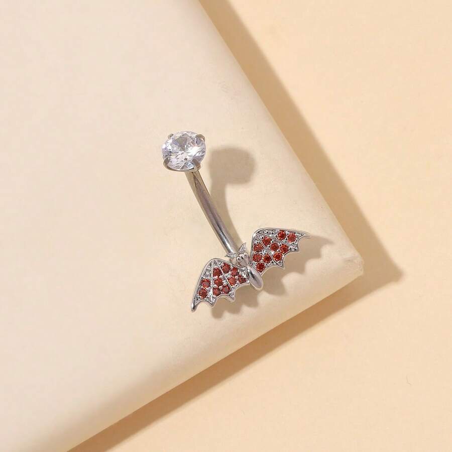 1 pieza Anillo de ombligo de titanio de moda, adecuado para uso diario - Plateado - Ver 1