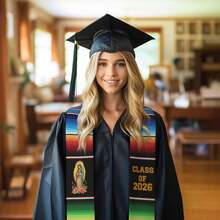 2026 Graduation Stoles Grad Stoles, Unisex Adult Graduates, Sash For High School, College, Bachelor, Degrees 4.5"(Width) X 62"(Length) - Đức Mẹ Guadalupe 3 - Xem 5