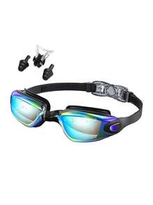 Swimming Goggles With Nose Clip & Ear Plugs, Anti-Leak, Full Protection, Suitable For Adults, Men, Women, Teens - D - View 5