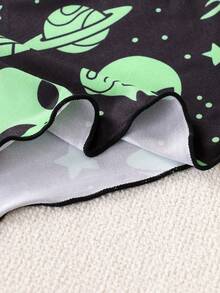 3 Pieces Of Combination Creative Alien And Unidentified Flying Object Printed Sexy Women's Pajamas - 彩色 - 查看 6