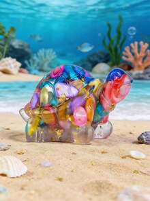 1/3/6/12pcs Multi-Color Crystal & Resin Sea Turtle Decorations - Healing Gemstone Pocket Decor, Suitable For Home Living Room Bedroom Office Aquarium Ornaments - Sea Turtles - View 16
