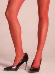 Curvy Wine Red Shaping Leggings | Snag-Proof, Breathable & Perfect Under Dresses For Spring - Burgundy - View 4