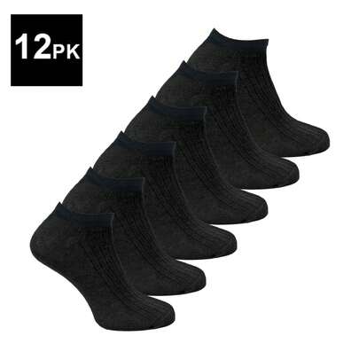 Sock Snob Sock Snob - Men's 100% Cotton Ankle Socks | Breathable No Show Soft Invisible Trainer Socks