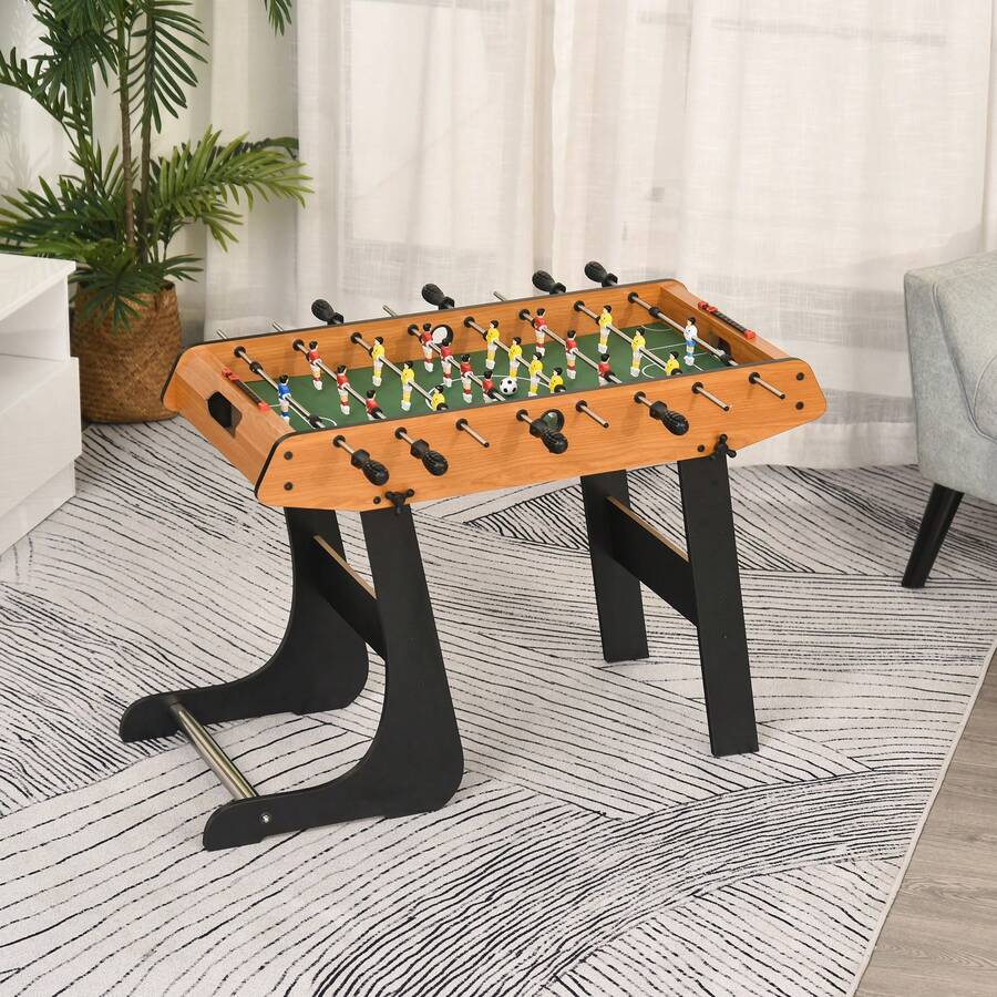 HOMCOM Mesa de futbolín - Negro - Ver 1