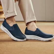 Skechers 男鞋GO WALK FLEX一腳穿休閒健步鞋 - 寶藍色 - 查看 2