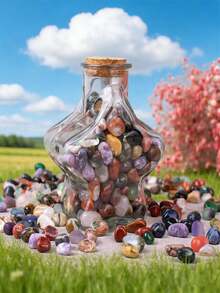 10/20/50/100/200/300/500/1000/2000g/Bag Natural Tumbled Gemstones And Mixed Color Crystals Bulk - Various Tumbled Polished Gemstones Rocks Stones For Home Decor - Multicolor - View 3