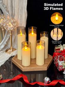 This 5-Pack Of LED Candle Lights Comes With A Timer/Remote Control, Is Battery Powered, Flameless, And Features Warm, Flickering Light To Create A Romantic Atmosphere. It Is Suitable For Home Decoration, Proposals, Weddings, Birthdays, Valentine's Day, Company Parties, And Other Occasions. - White - View 3