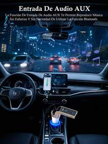 G7 kit de receptor Bluetooth manos libres para automóvil,Transmisor FM Bluetooth para automóvil, con micrófono/tarjeta TF/unidad USB/reproducción auxiliar - 2 piezas - Ver 8