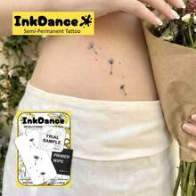1 Kit "Floating Dandelion Seeds Minimalist" Revolutionary Technology Tattoos, Semi-Permanent Tattoos, Temporary Tattoos, Men Hand Tattoo, Long Lasting, Fake Tattoos, Water-Resistant, Authentic Tattoo Look, Plant-Based X198 - Black - View 7