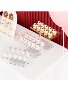 Acrylic Cake & Bread Display St, Clear Donut & Dessert & Pastry Display Shelf, Glass Show Rack, Transparent Storage Tray,Kitchen,Christmas Gift - View 4